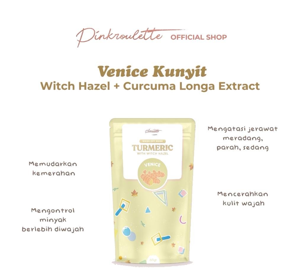 PinkRoulette Wash Off Mask Venice Kunyit